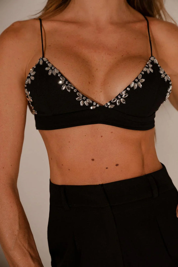 Top Di Fiori Preto - Flay Brand