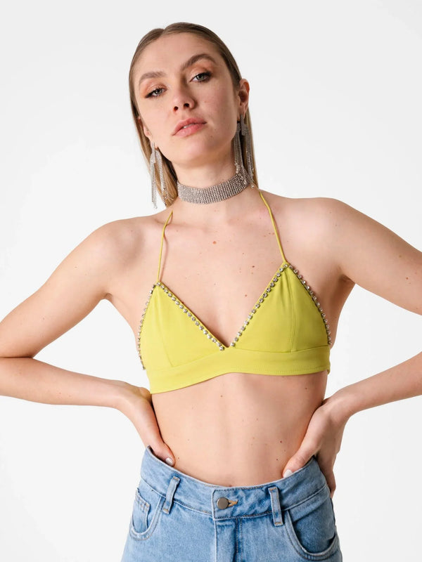 Top Lavo Strass Pistache - Flay Brand