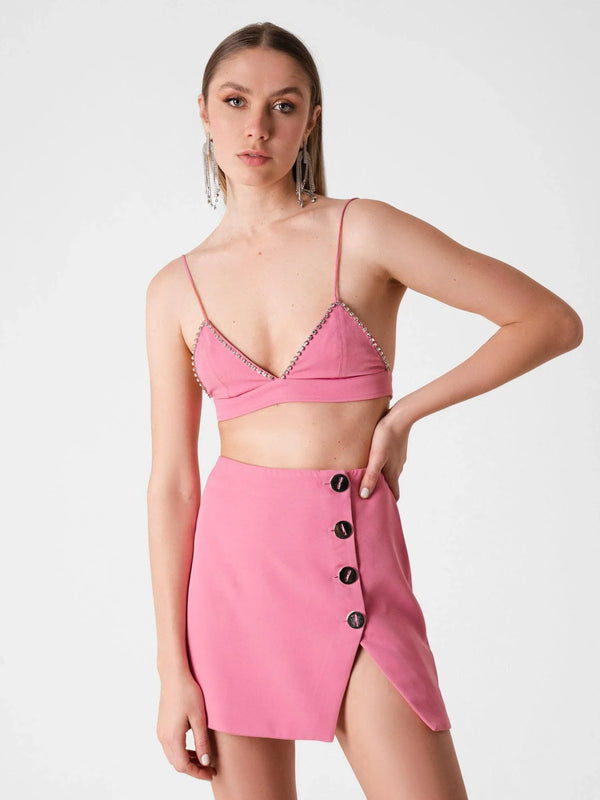 Top Lavo Strass Rosa - Flay Brand