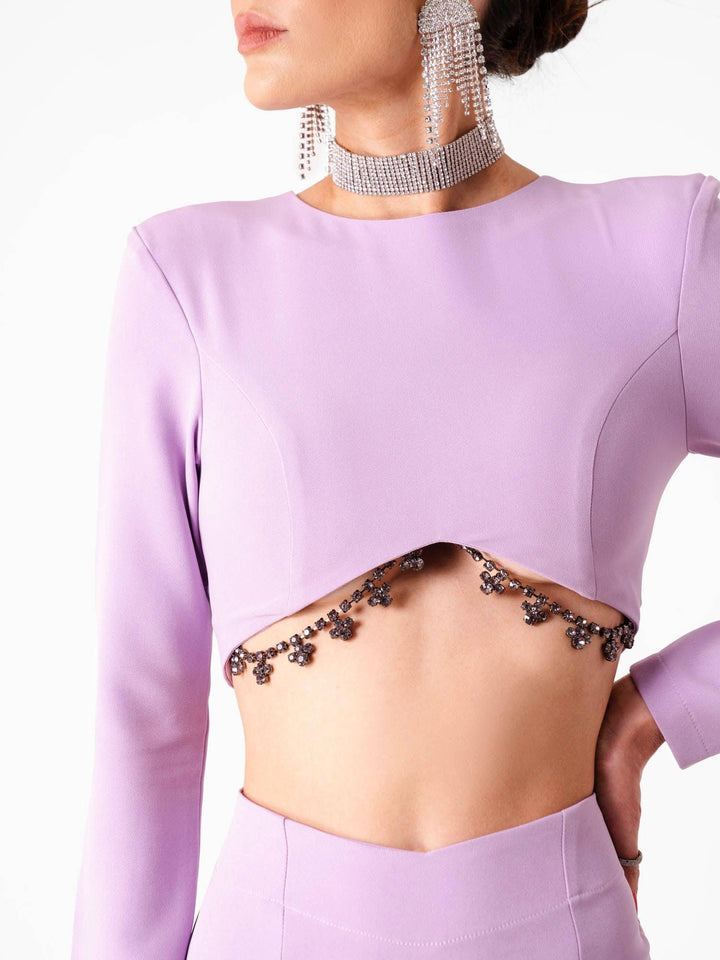 Vestido Rosewood Strass Lavanda - Flay Brand